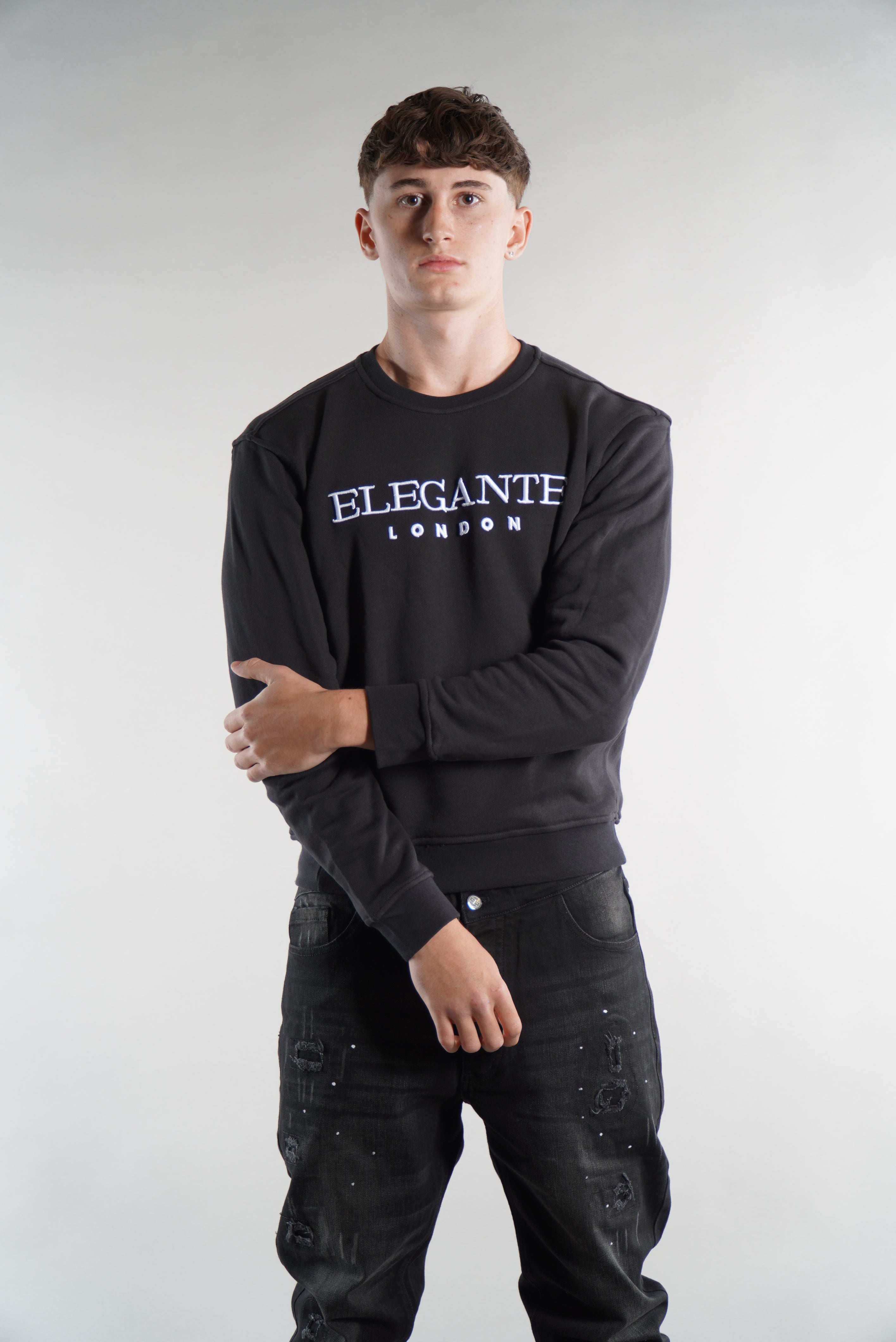 Mens black jumper, designer sweatshirts, mens clothing
