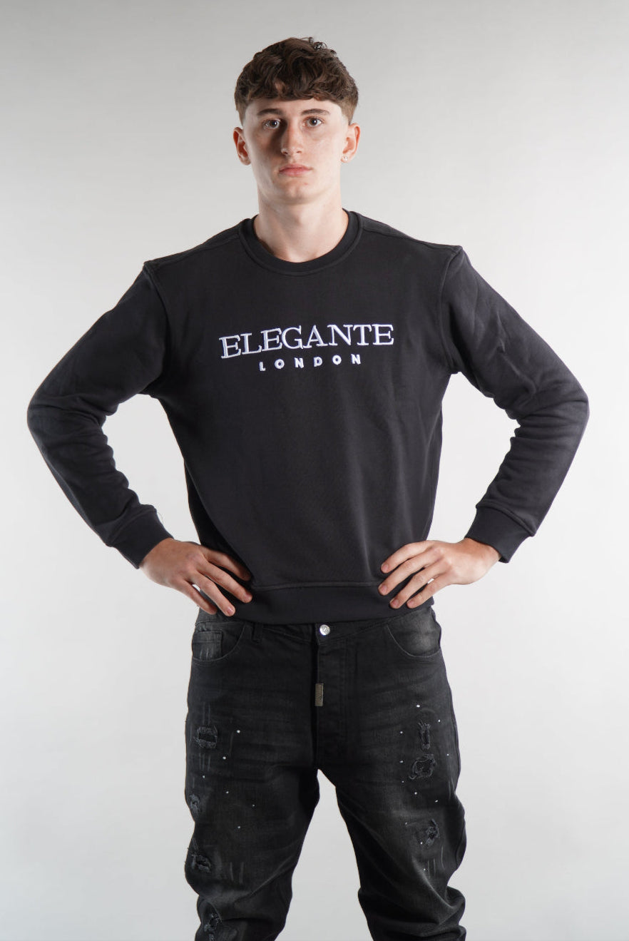 Mens black jumper, designer sweatshirts, mens clothing