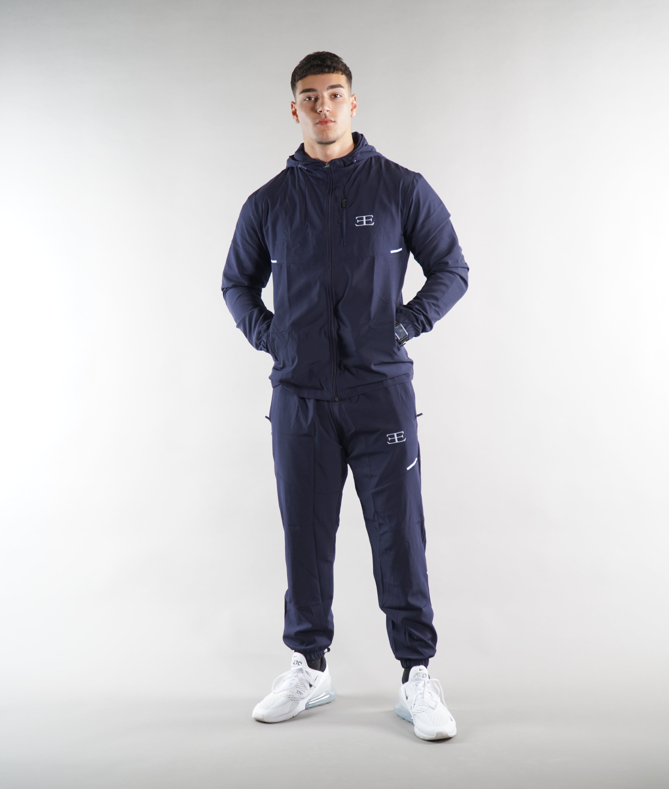 Men's Elegante Loreno Navy Tracksuit Joggers, with logo, pockets, joggers and tacksuit set men, sportswear, activewear