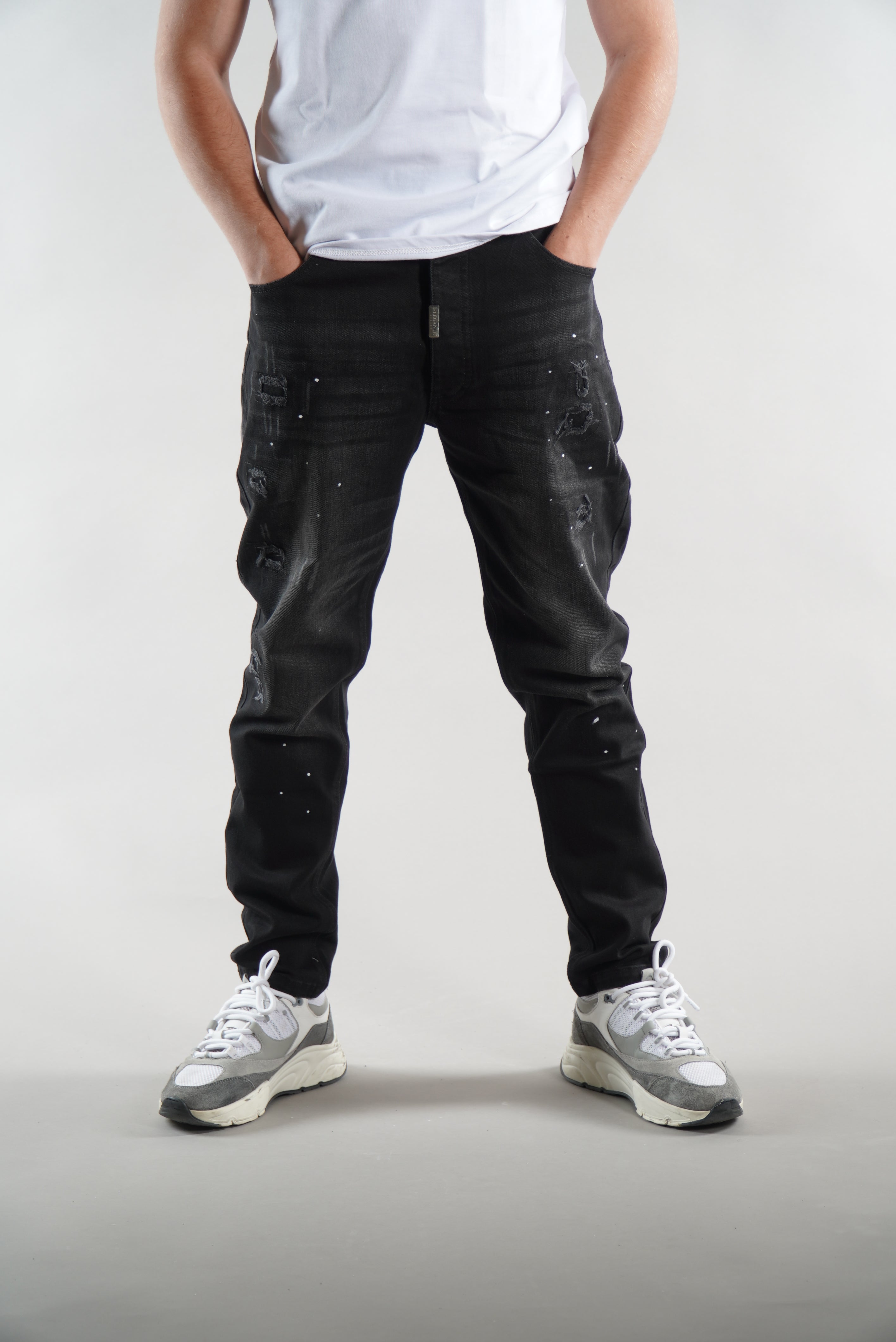 Men's Elegante Black Denim Designer Jeans