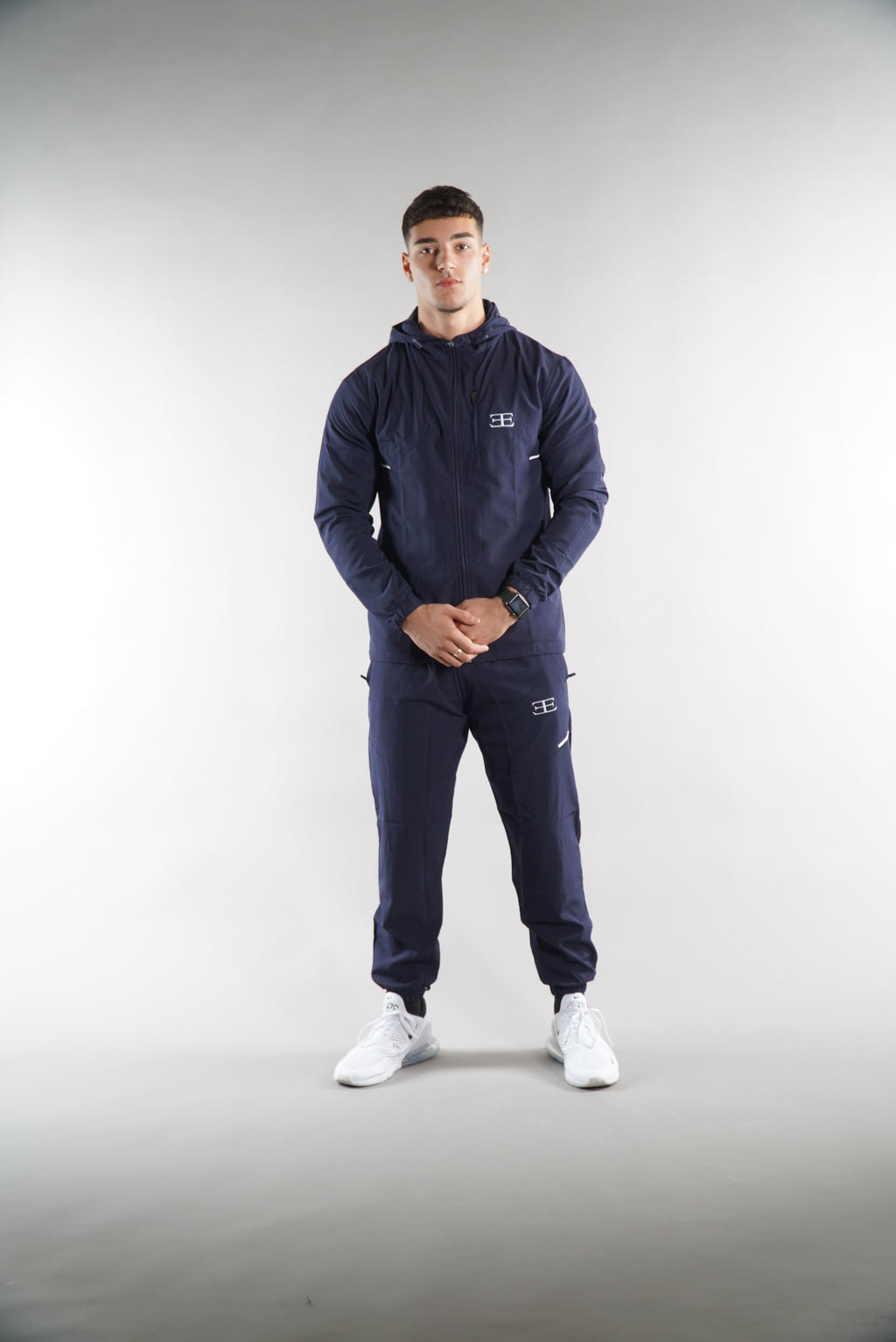 Men's Elegante Tracksuit jacket with hood in Navy, JD sports jackets, activewear, mens street clothing