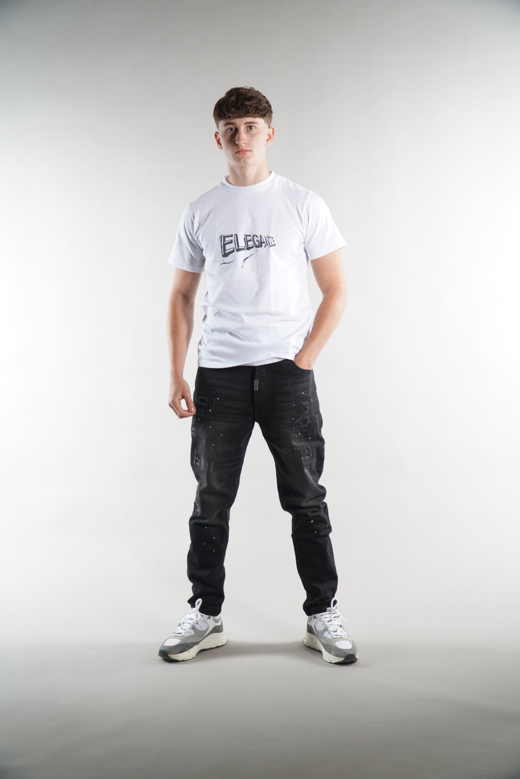 Men's Elegante Black Denim Designer Jeans