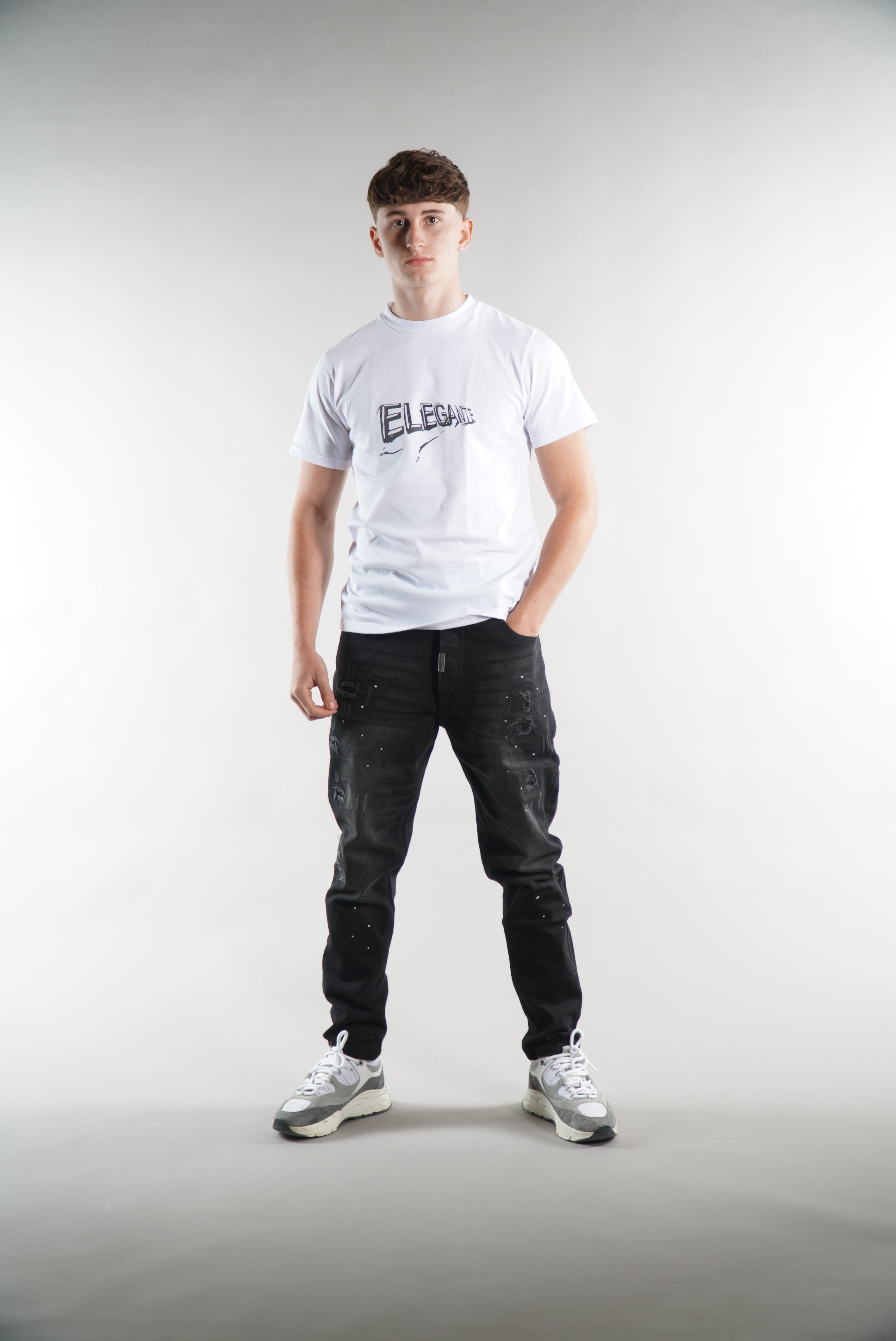 Men's Elegante Black Denim Designer Jeans