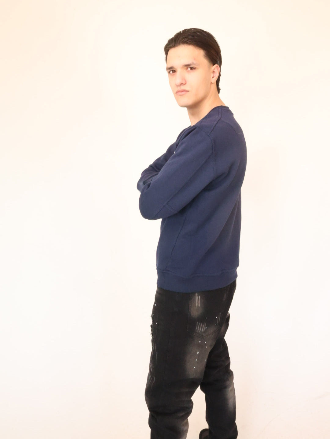 Urban Navy Luxe Sweatshirt Streetwear For Men