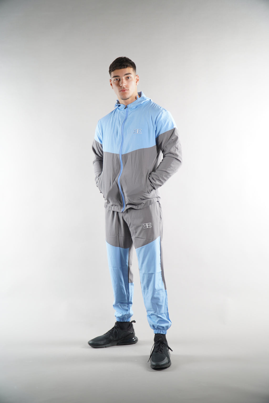 Men's Elegante Sky Blue Tracksuit joggers, mens sports tracksuit sets, activewear, gym wear, sportswear clothing, joggers