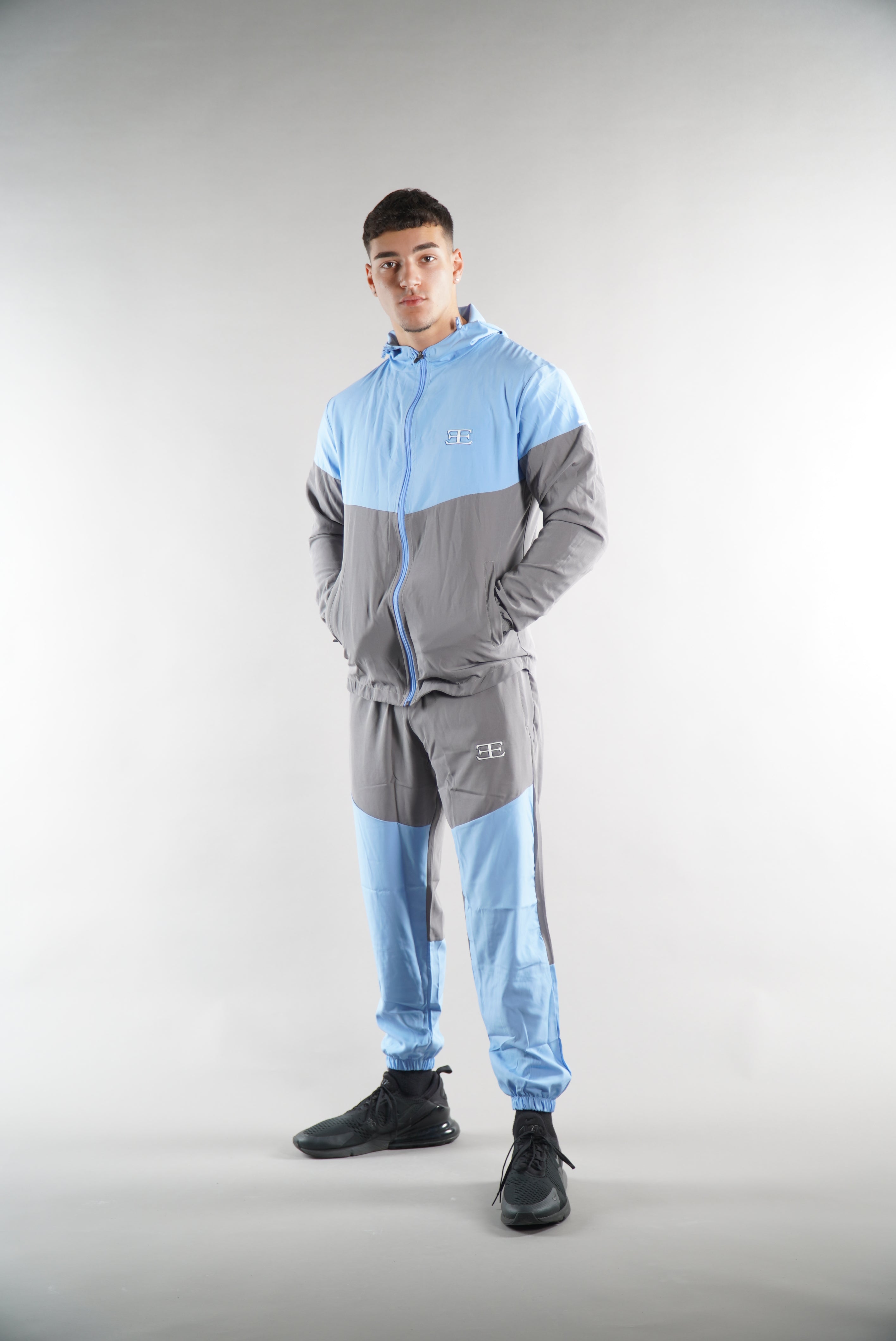 Men's Elegante Sky Blue Tracksuit joggers, mens sports tracksuit sets, activewear, gym wear, sportswear clothing, joggers