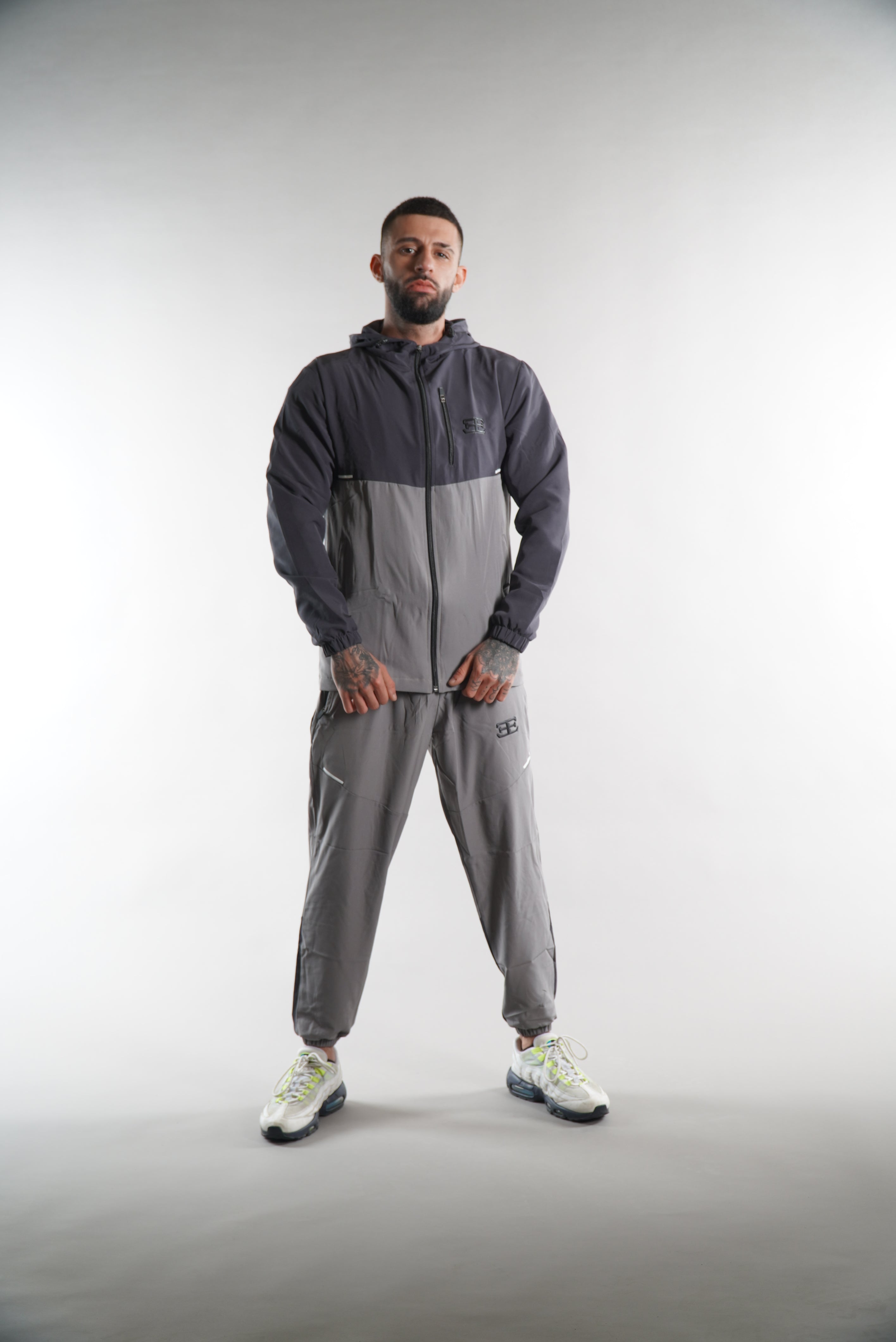 Men's Elegante Grey Tracksuit joggers, mens sports tracksuit sets, activewear, gym wear, sportswear clothing, joggers