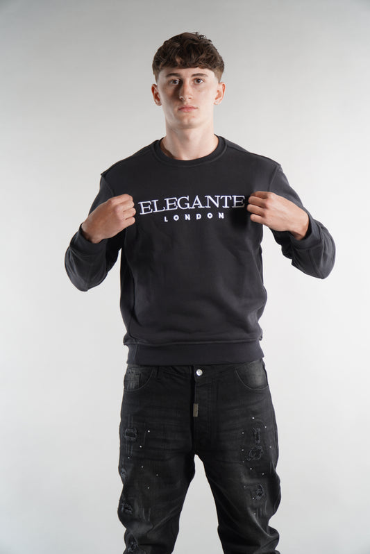 Mens black jumper, designer sweatshirts, mens clothing