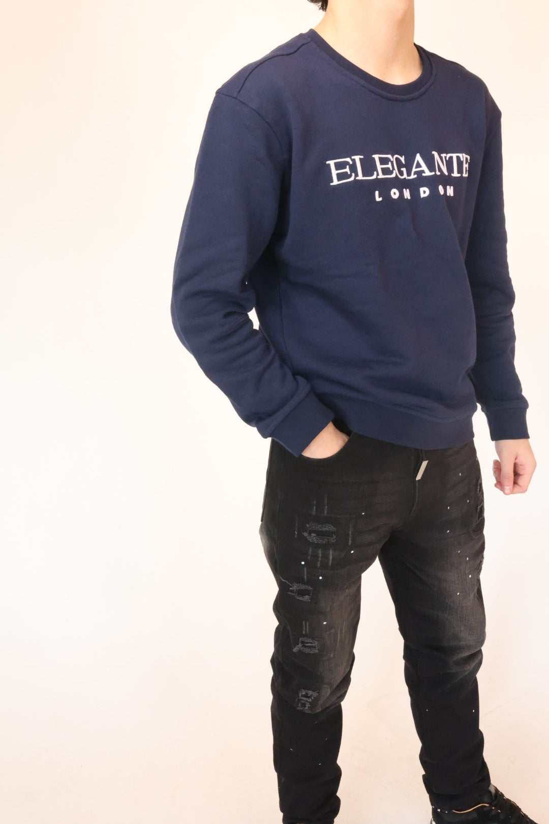 Urban Navy Luxe Sweatshirt Streetwear For Men