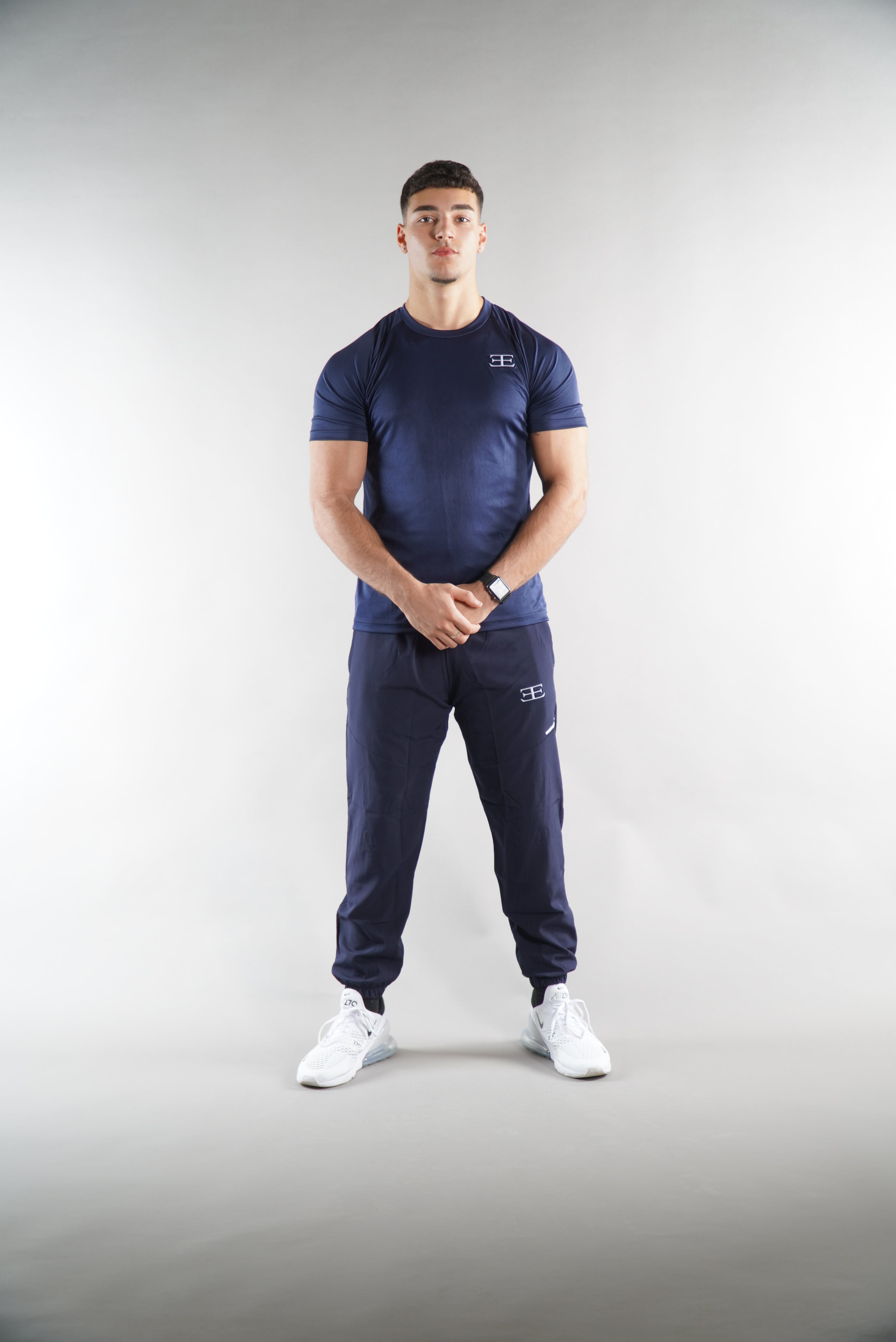 Men's Elegante Loreno Navy Tracksuit Joggers, with logo, pockets, joggers and tacksuit set men, sportswear, activewear