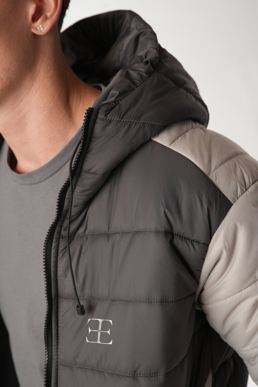 Alpico Charcoal Silver Grey Puffer Jacket