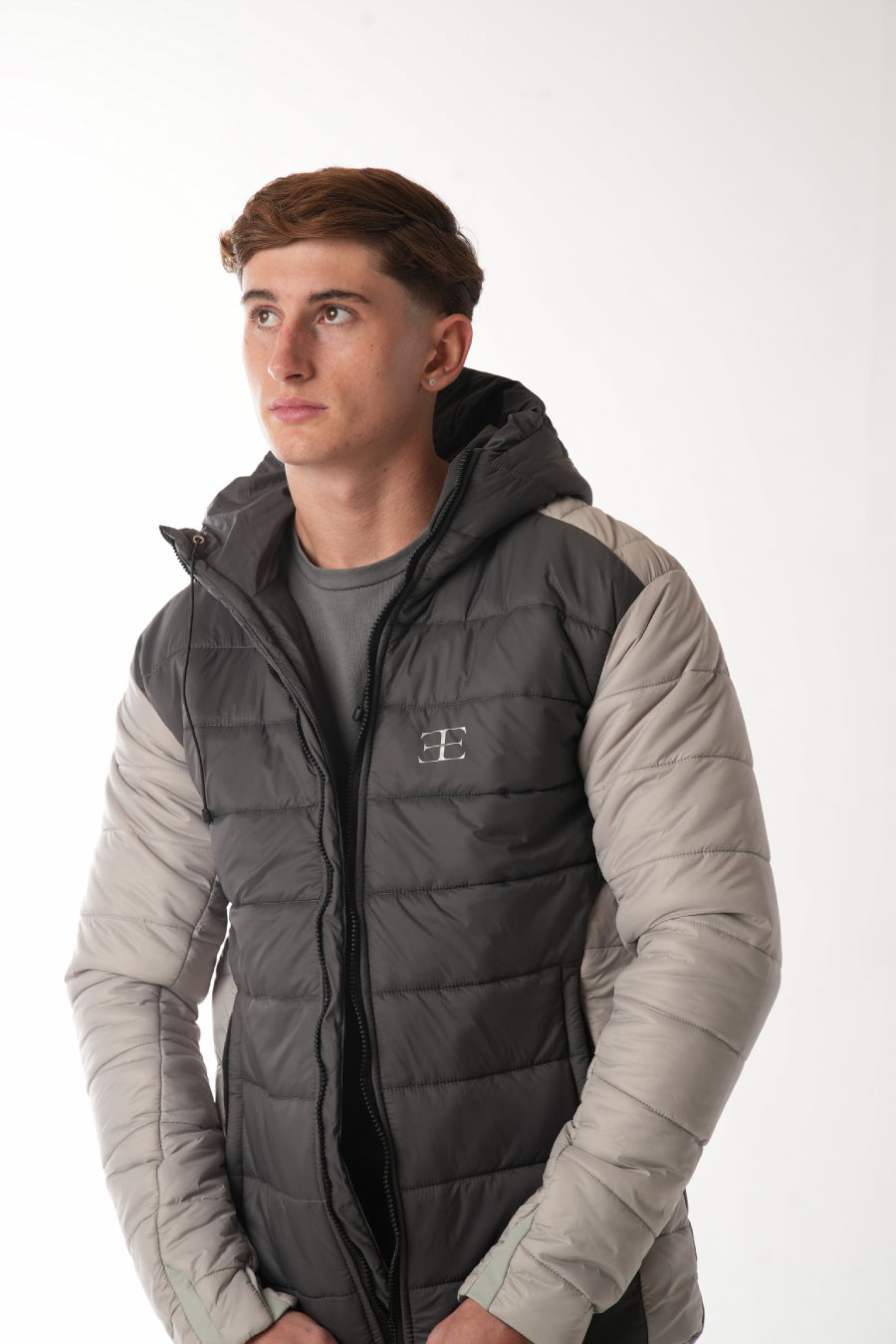 Alpico Charcoal Silver Grey Puffer Jacket