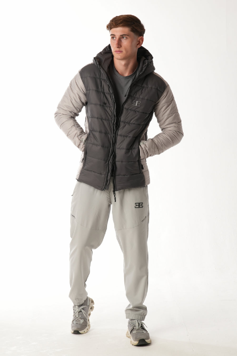 Alpico Charcoal Silver Grey Puffer Jacket