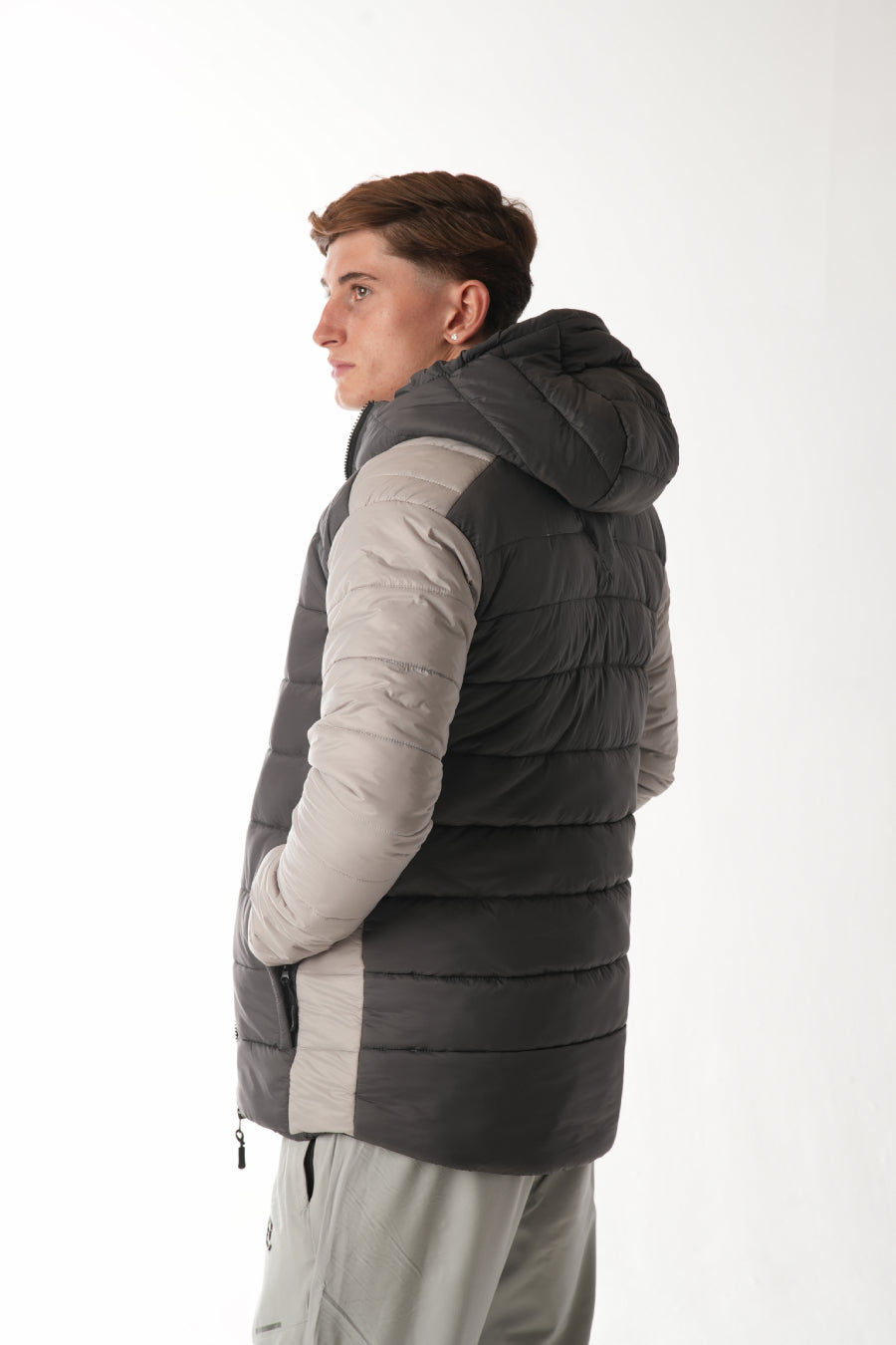 Alpico Charcoal Silver Grey Puffer Jacket