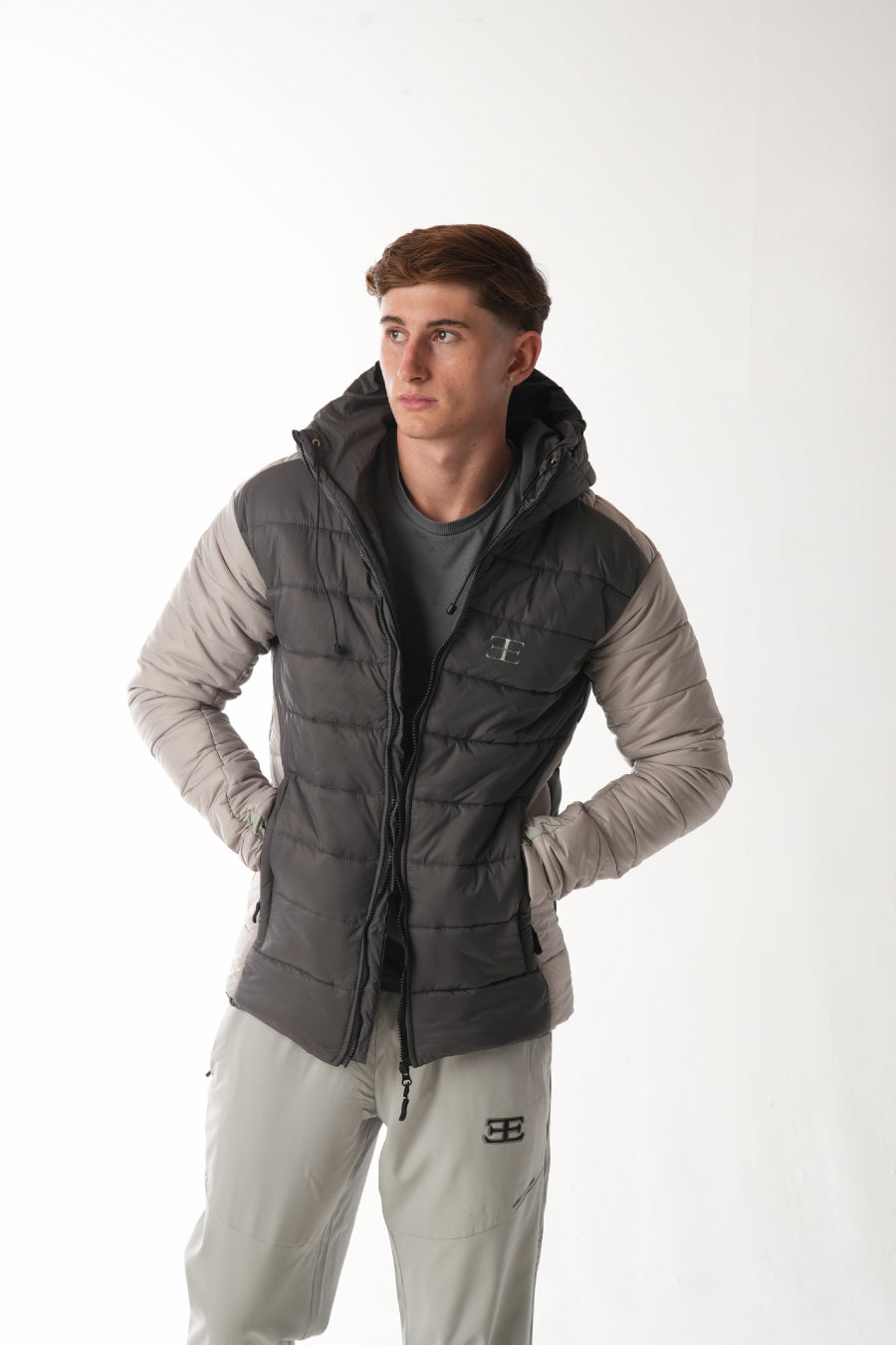 Alpico Charcoal Silver Grey Puffer Jacket