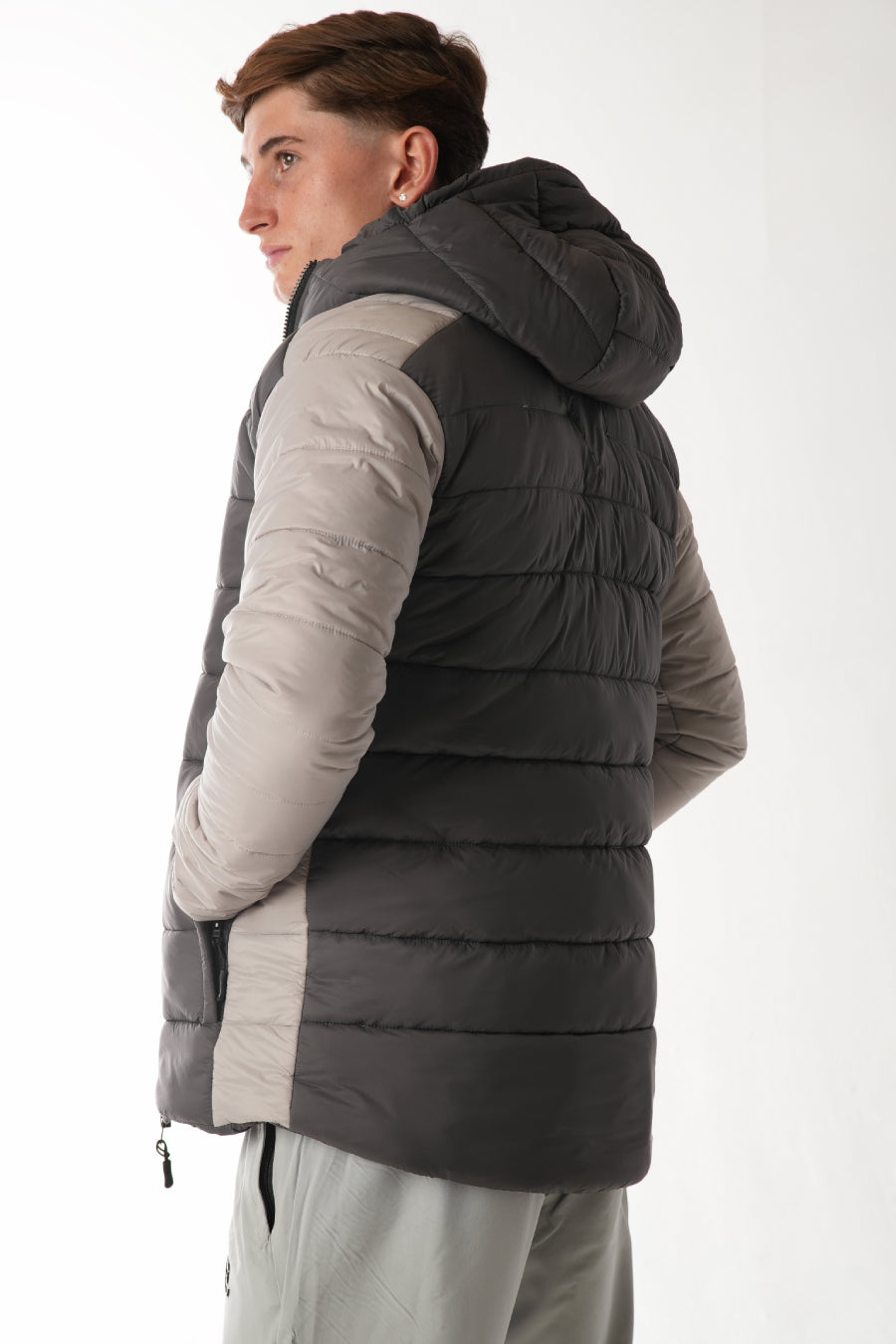 Alpico Charcoal Silver Grey Puffer Jacket