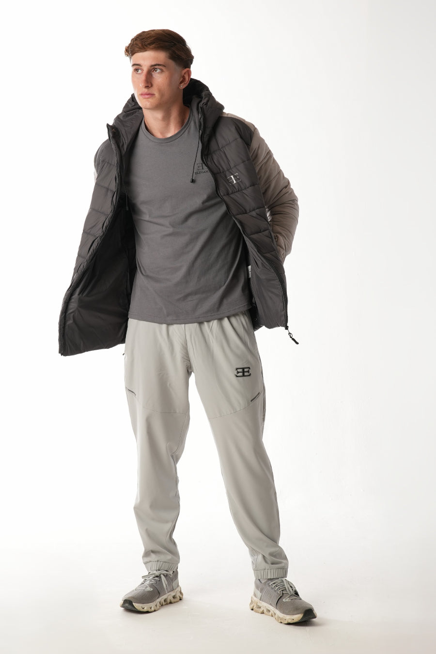 Alpico Charcoal Silver Grey Puffer Jacket