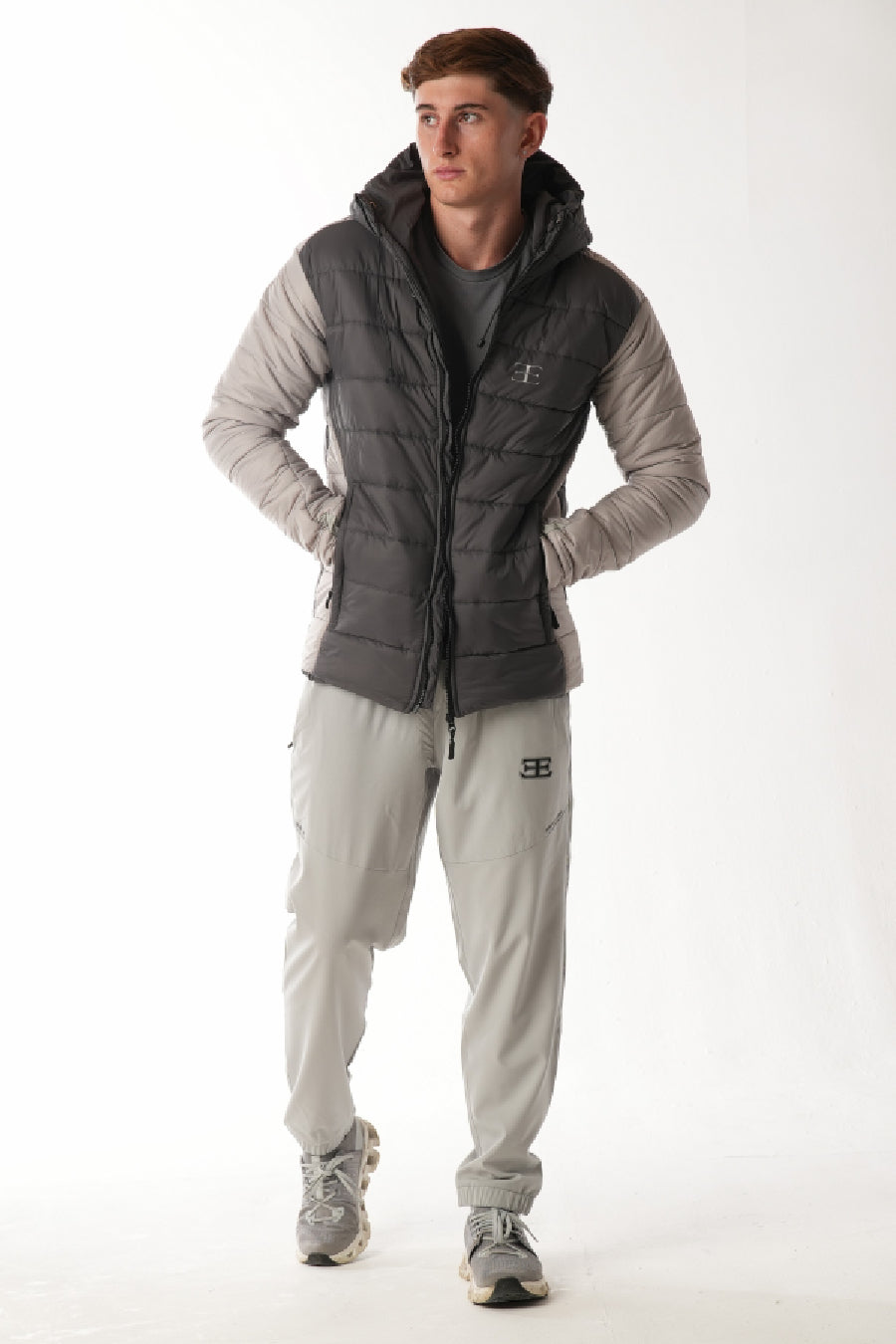 Alpico Charcoal Silver Grey Puffer Jacket