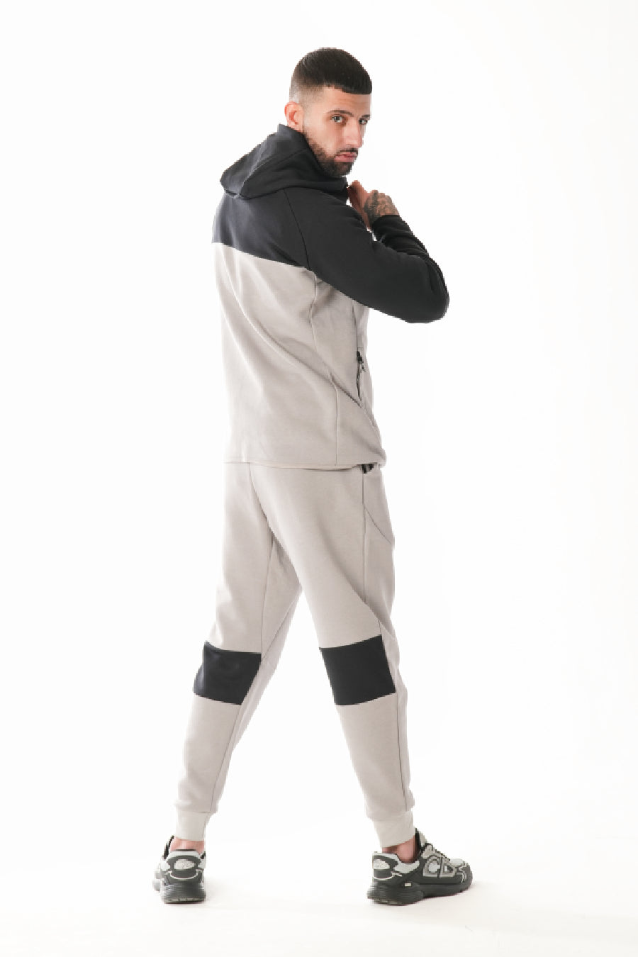 Arctico Black Greige Tracksuit Joggers