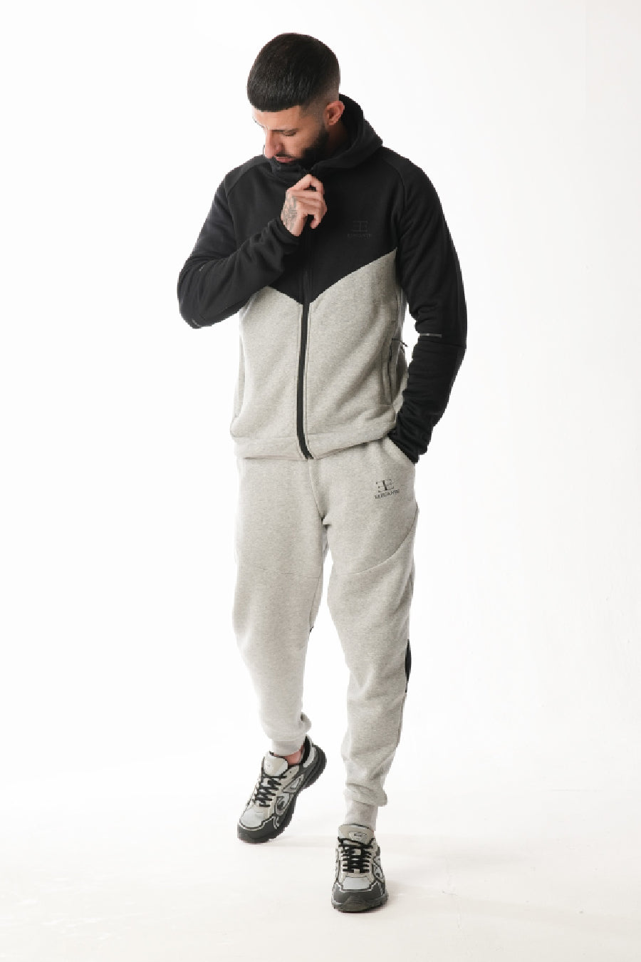 Arctico Black Hazel Grey Tracksuit Joggers