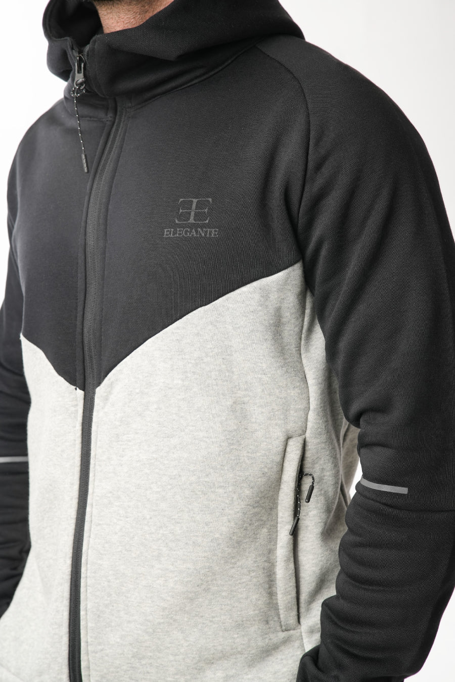 Arctico Black Hazel Grey Tracksuit Hoodie