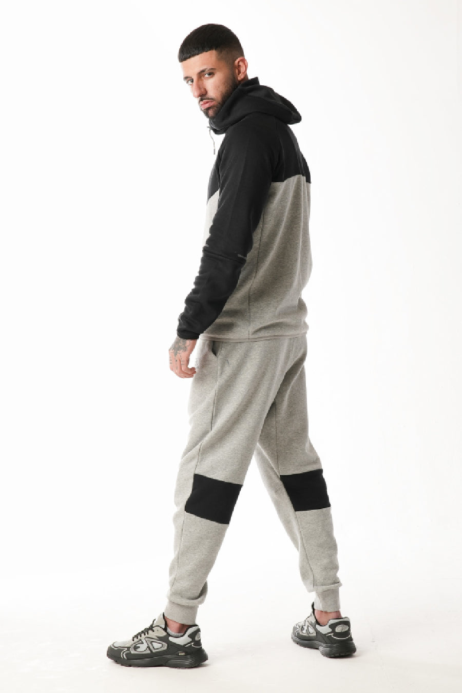 Arctico Black Hazel Grey Tracksuit Hoodie