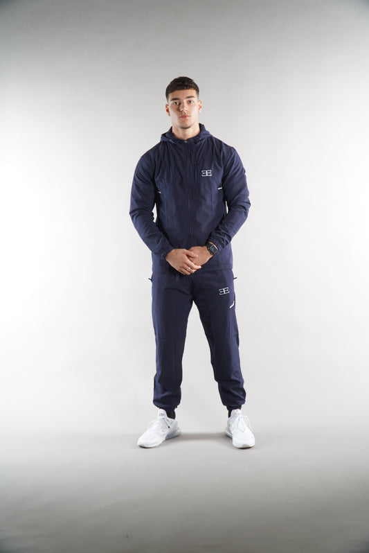 Men's Elegante Loreno Navy Tracksuit Joggers, with logo, pockets, joggers and tracksuit set men, sportswear, activewear