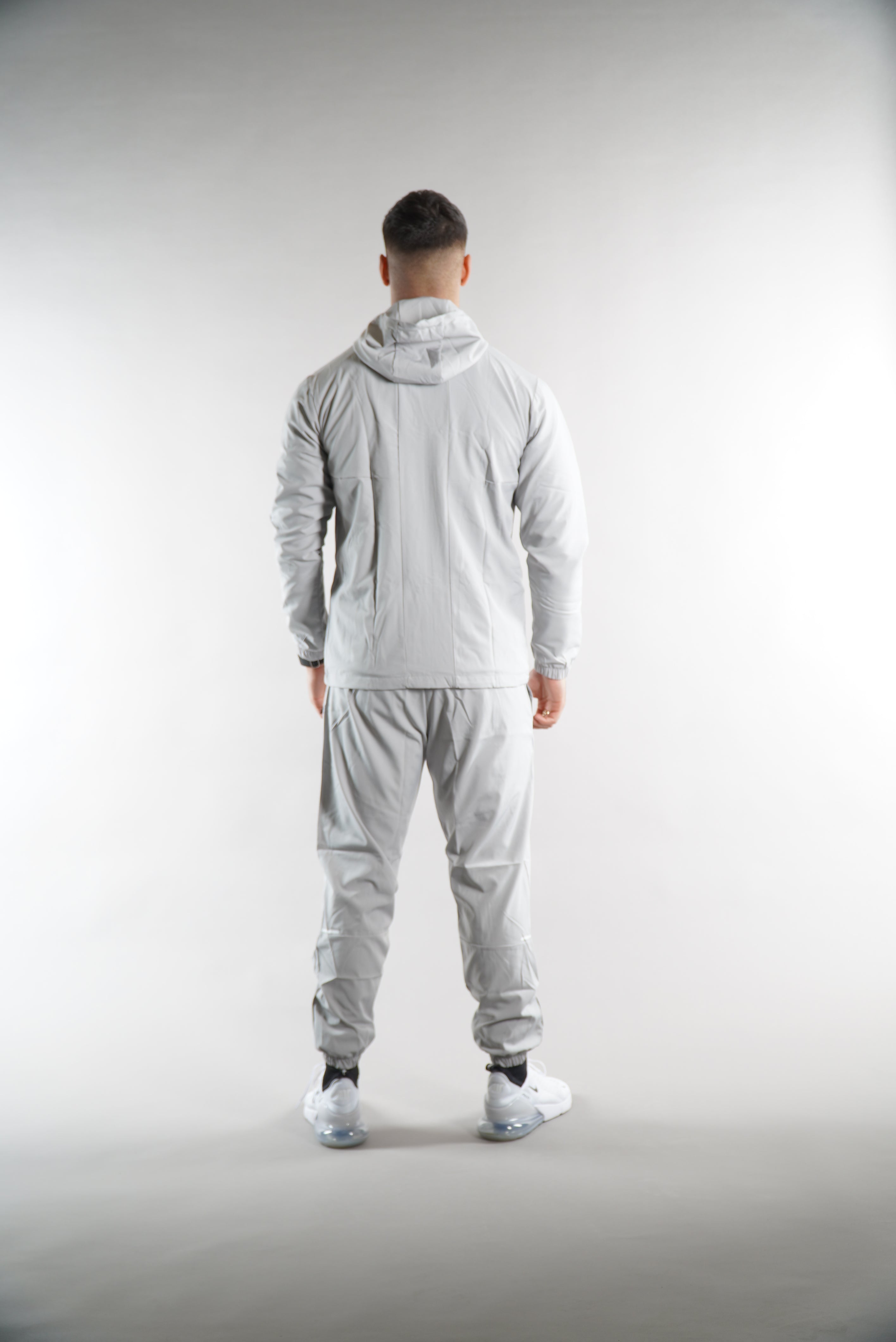 Men's Elegante Tracksuit jacket with hood in silver, JD sports jackets, activewear, mens street clothing