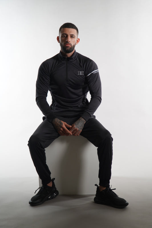 Stryda Black 1/4 Zip Top