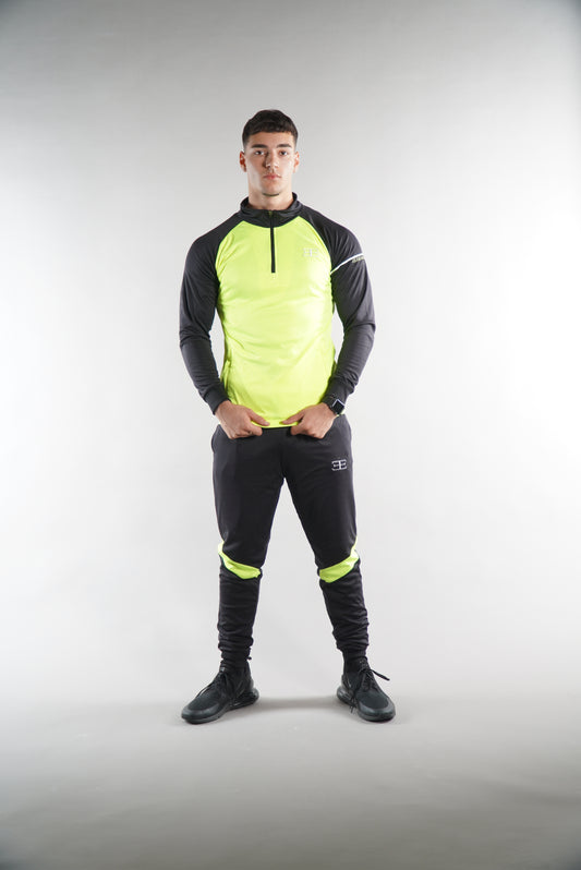 Stryda Neon Green Black Joggers