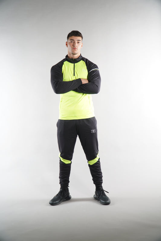 Stryda Neon Green Black Joggers