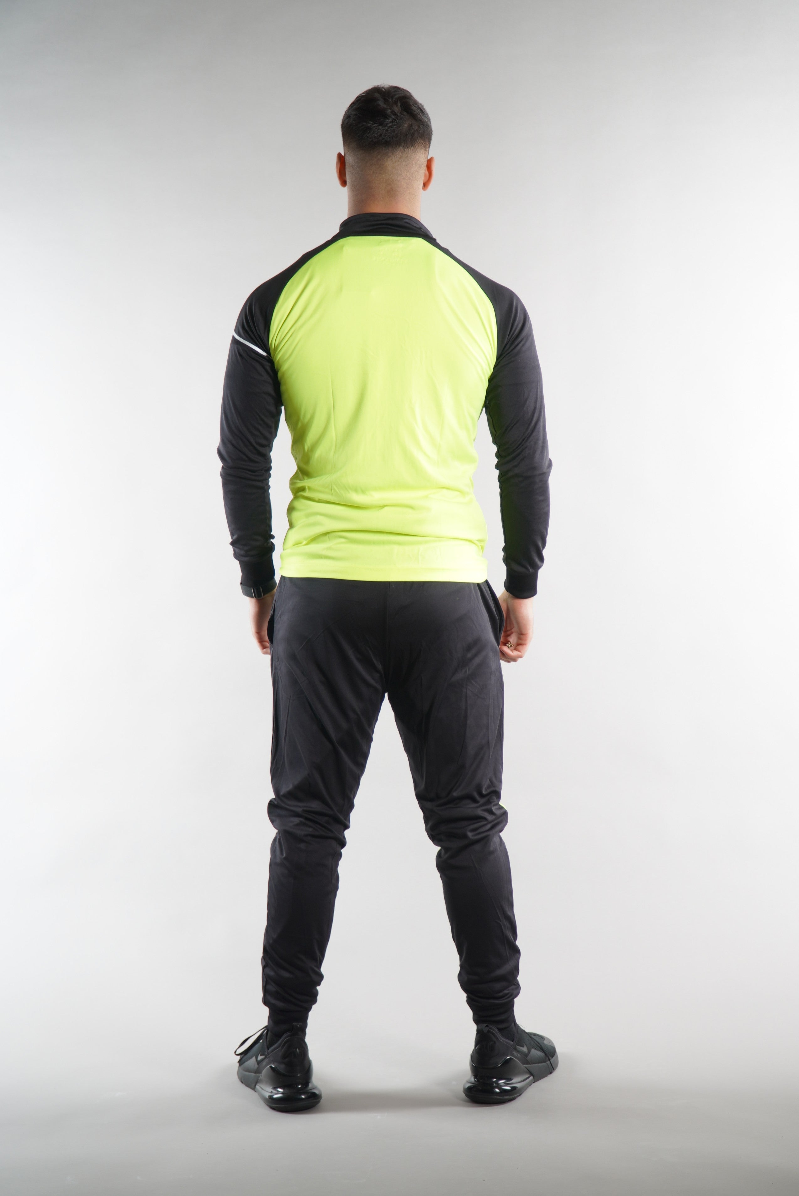 Men's Elegante neon green tracksuit top and joggers, sportswear, activewear, gym wear