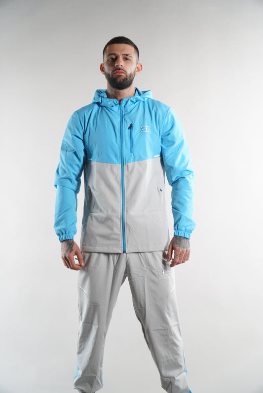 Men's Elegante Tracksuit jacket with hood in sky blue, JD sports jackets, activewear, mens street clothing