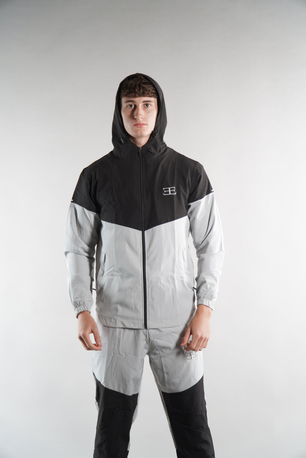 Men's Black Grey Joggers, Tracksuit sets, Sportswear Joggers & jacket with hood, JD Sports mens activewear, tracksuit bottoms, tracksuit set