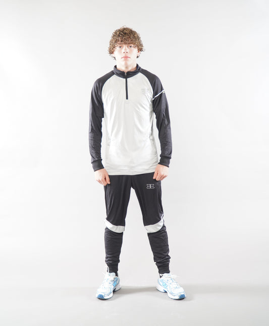 Stryda Black Grey 1/4 Zip Top