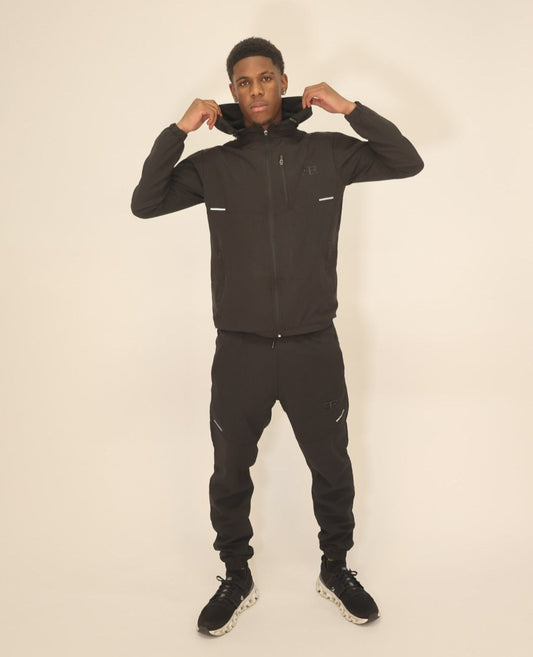 Mens black tracksuit hoodie