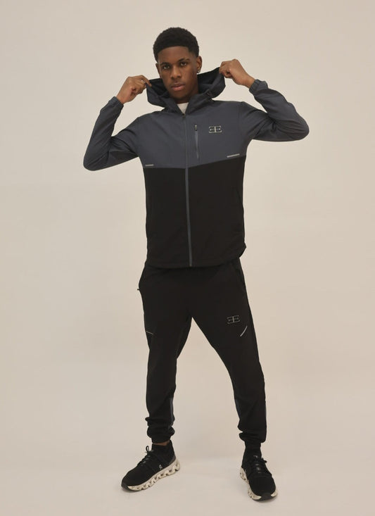 Mens black and grey tracksuit