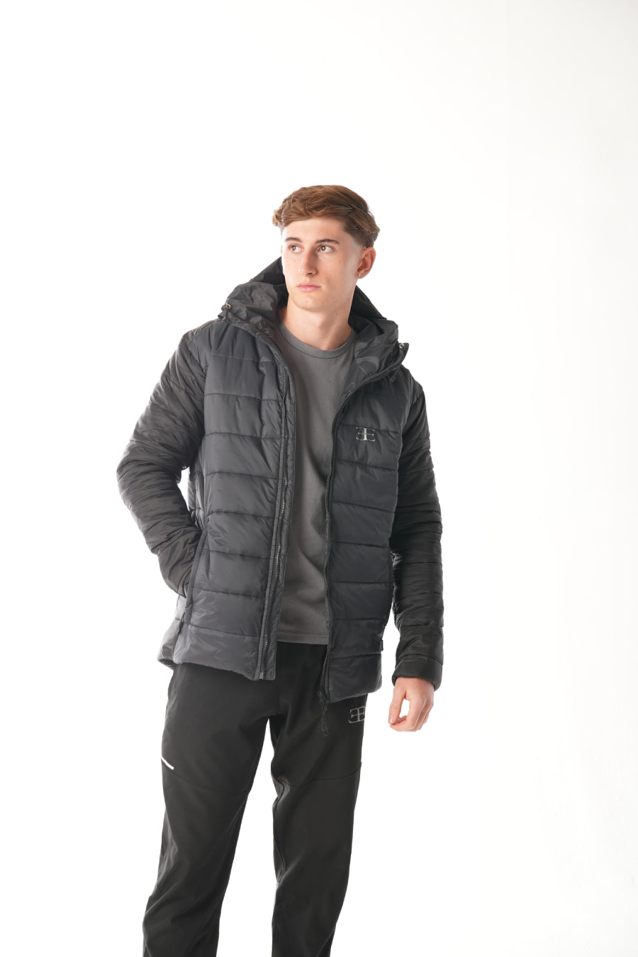 Alpico Black Steel Grey Puffer Jacket