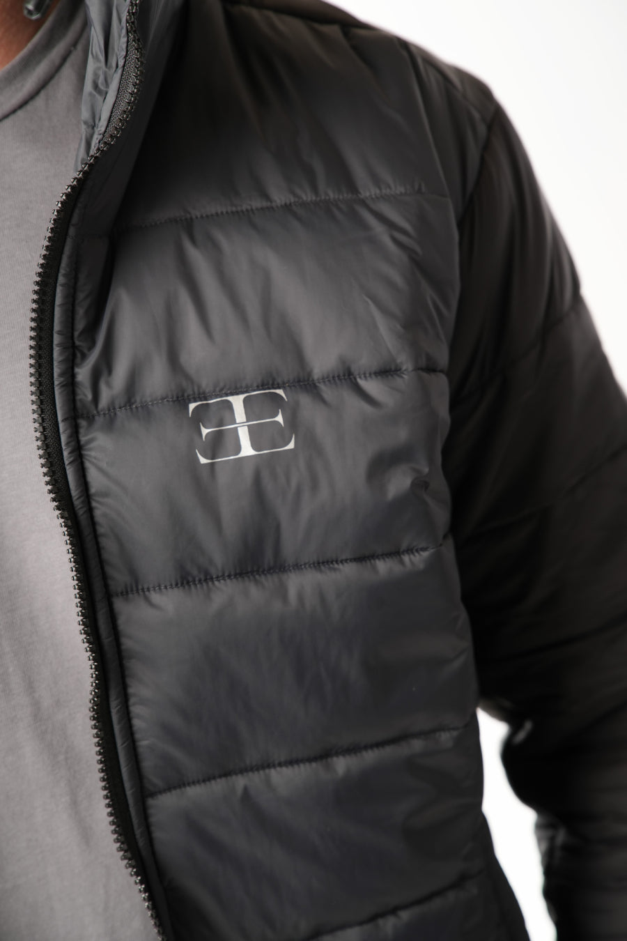 Alpico Black Steel Grey Puffer Jacket